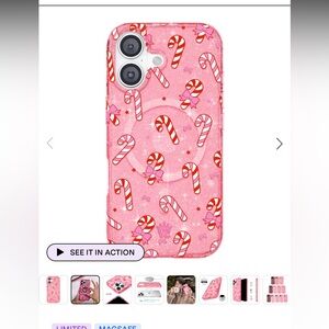 Pink Peppermint Princess IPhone 14 Pro Case